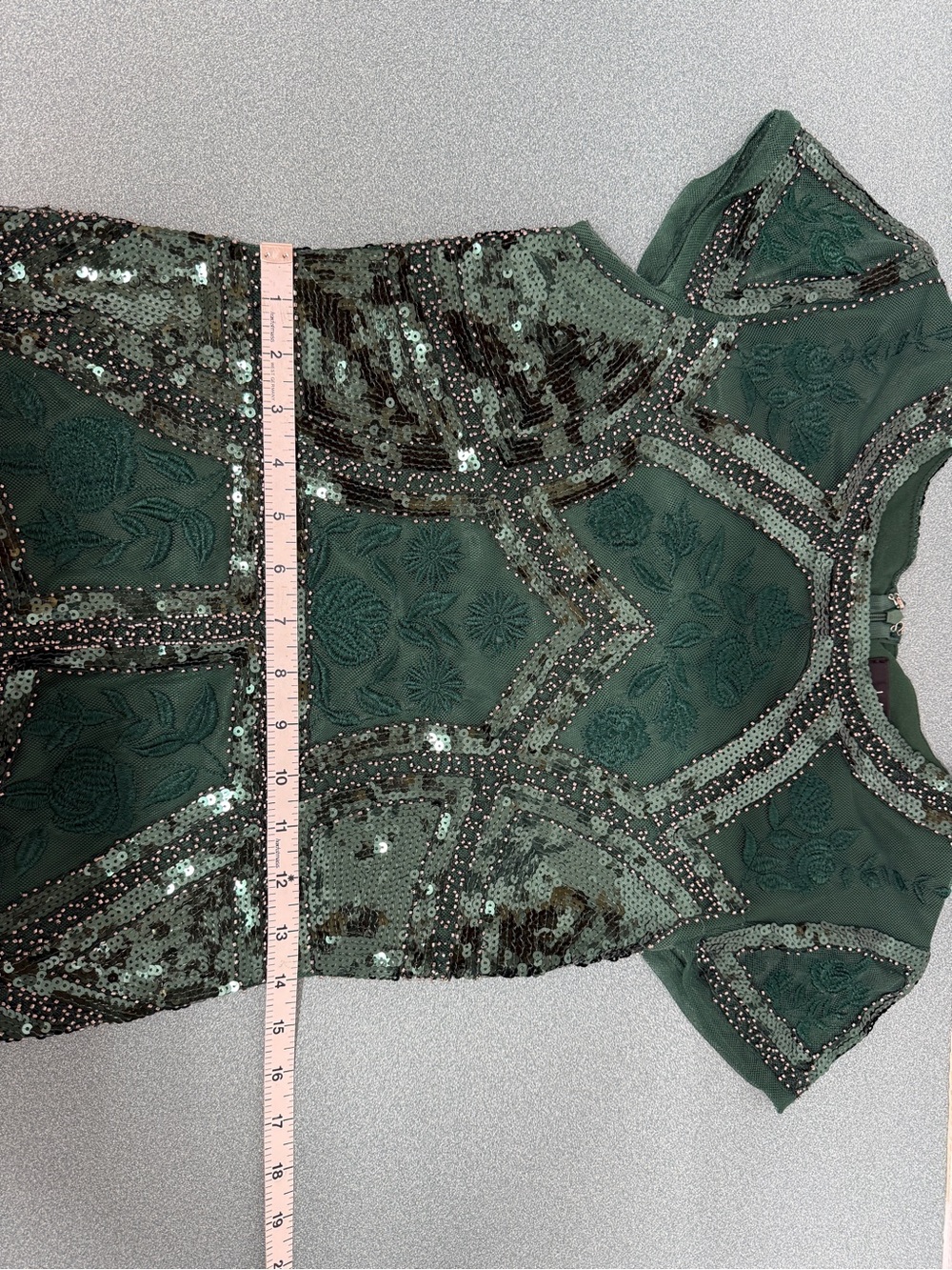 Lulu's Emerald Green Short Sleeve Sequin Bodycon Dress - Picture 11 of 11
